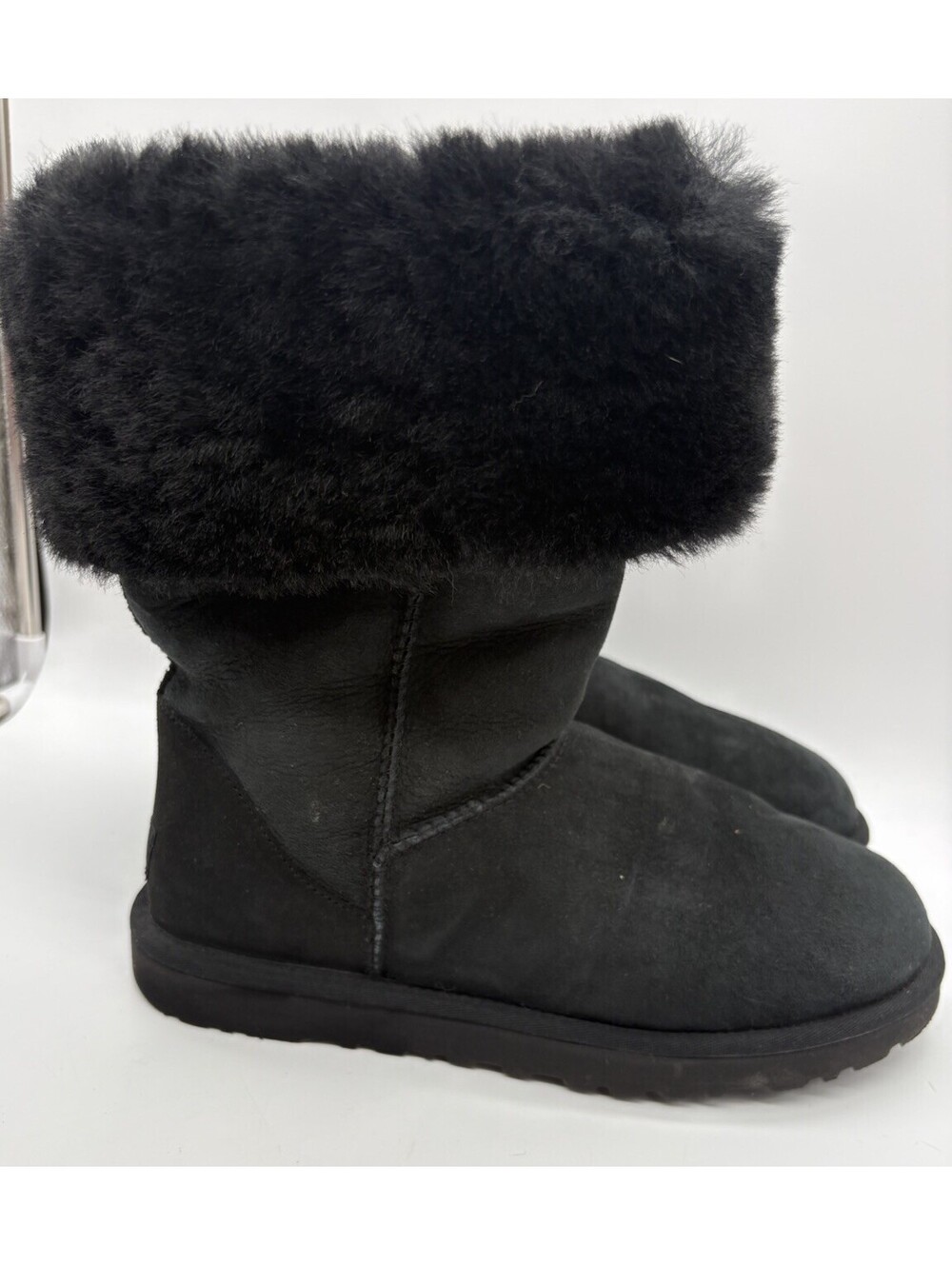 UGG Australia Women's Size 9 Classic Tall Sheepskin Boots Black 5815